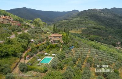 Lantgård till salu Loro Ciuffenna, Toscana, RIF 3098 Blick auf Rusticos