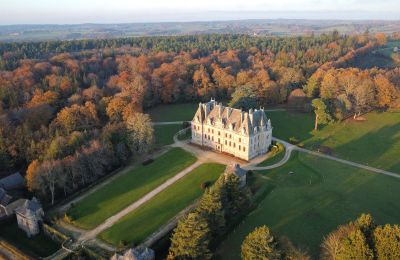 Slott til salgs Redon, Bretagne, Dronefoto