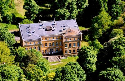 Schloss kaufen powiat gorzowski, gmina Witnica, Dąbroszyn, Pałac w Dąbroszynie, Lebus, Drohnenfoto