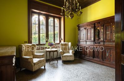 Historische villa te koop Torno, Lombardije, Living Room