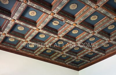 Historische villa te koop Torno, Lombardije, Coffered Ceiling