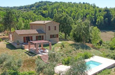 Landsted til salgs Montescudaio, Toscana, RIF 2185 Rustico mit Treppen zum Pool